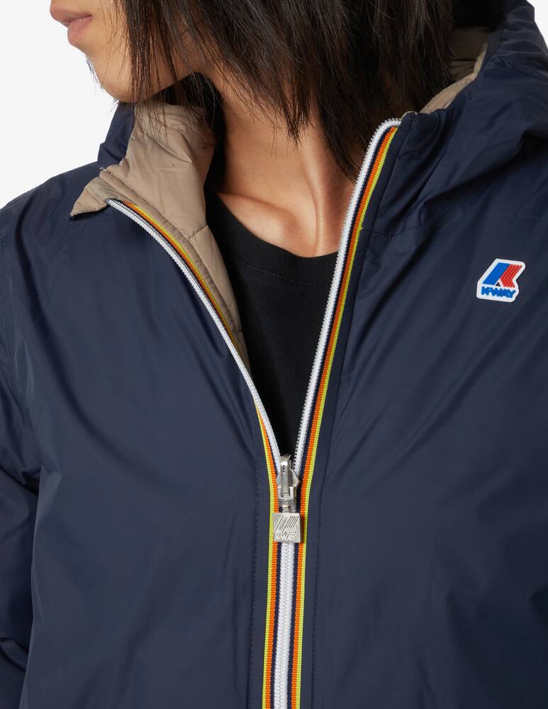 rinascente K-Way Giacca termica double face - blu scuro e grigio