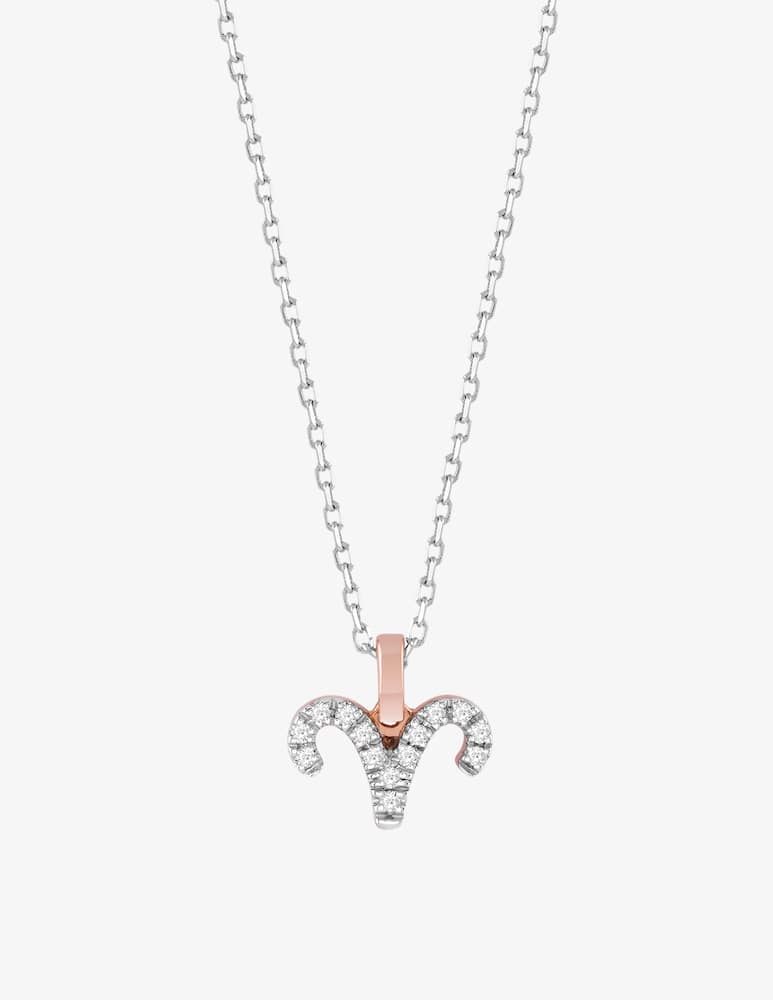 Salvini 9 kt white and pink gold necklace with diamonds - Aries - picture 1 Salvini 9 kt white and pink gold necklace with diamonds - Aries - picture 1