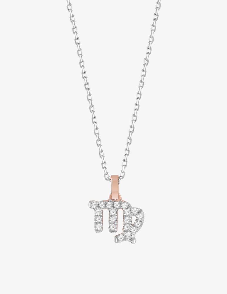 rinascente Salvini 9 kt white and pink gold necklace with diamonds - Virgo