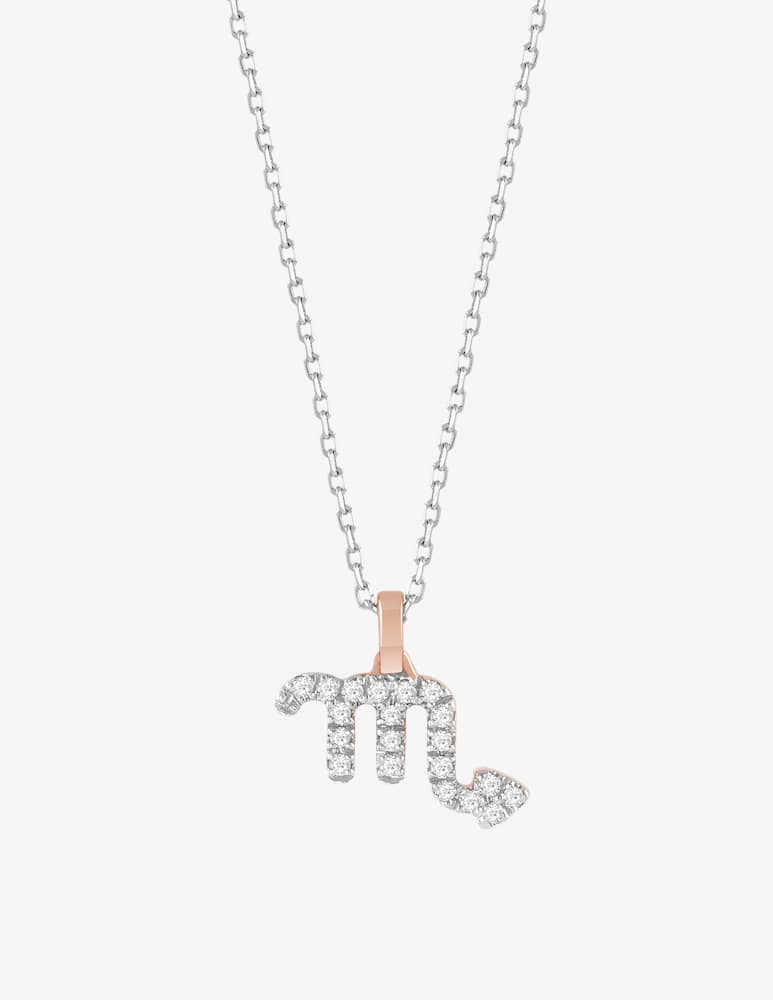 rinascente Salvini 9 kt white and pink gold necklace with diamonds - Scorpio