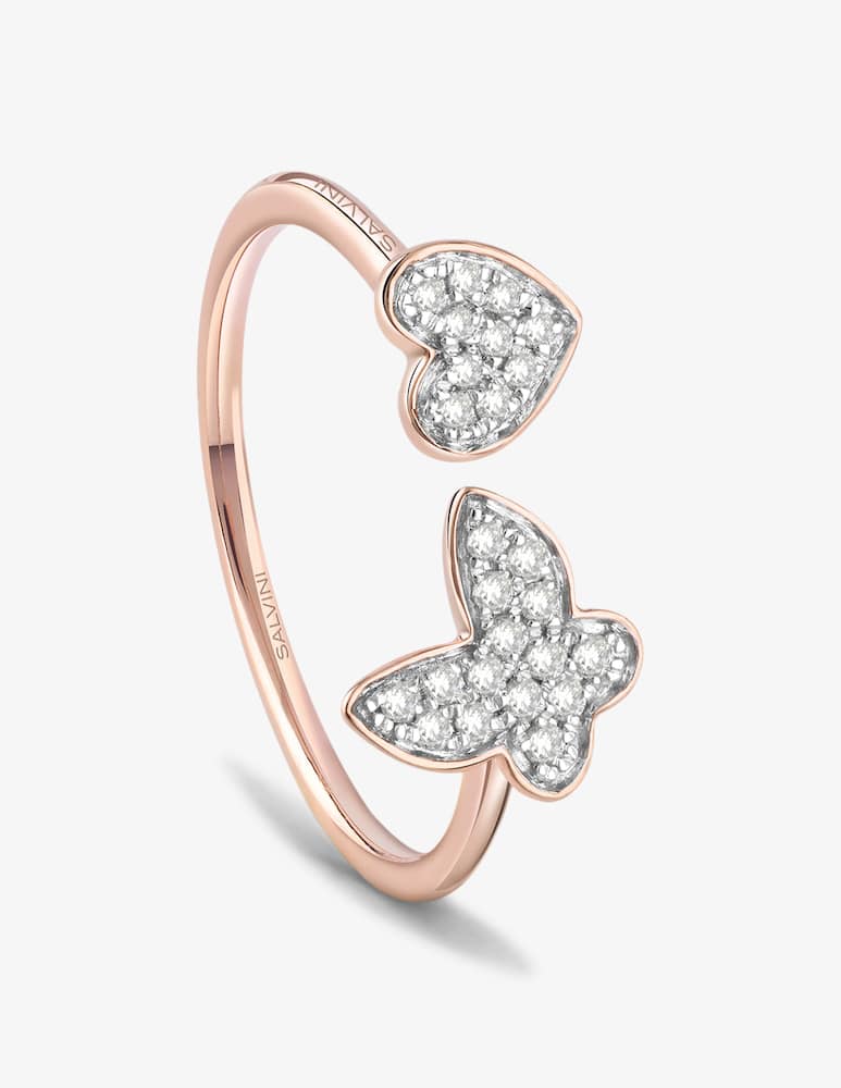 Salvini Pink gold ring with diamonds - picture 1 Salvini Pink gold ring with diamonds - picture 1