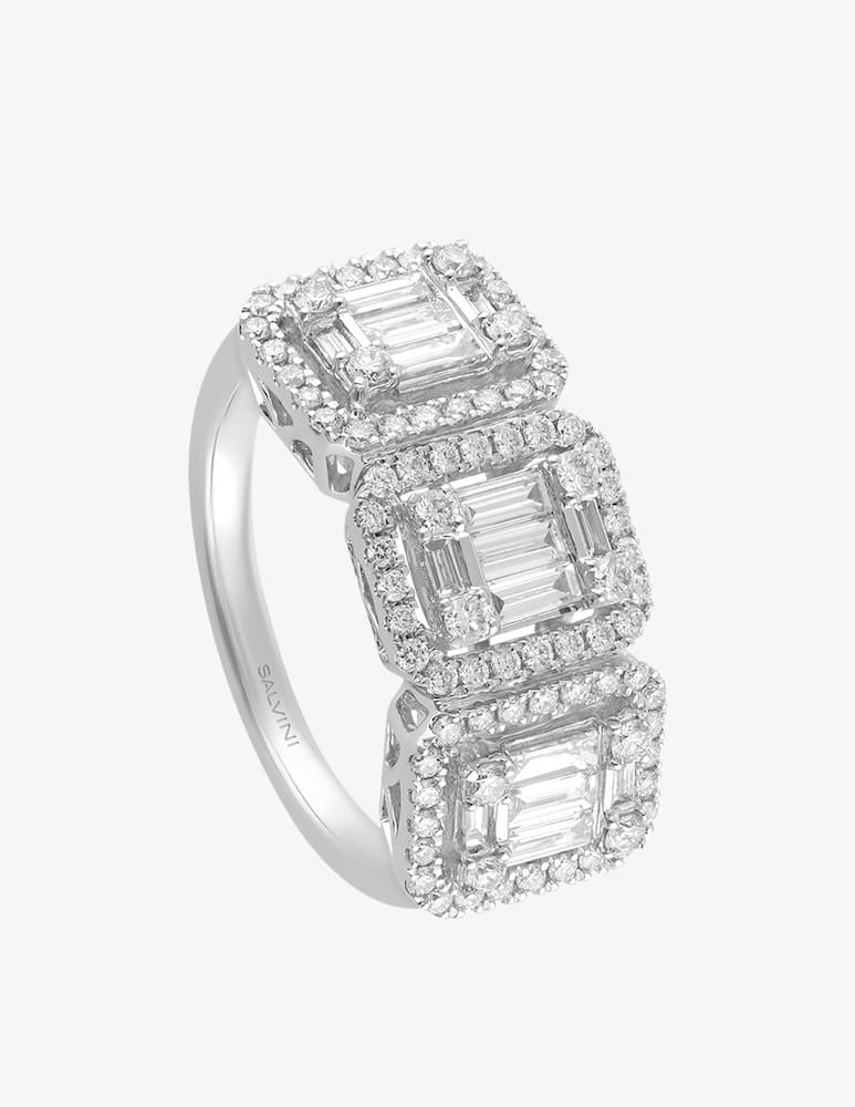 rinascente Salvini White gold ring with 0,38 ct. diamonds