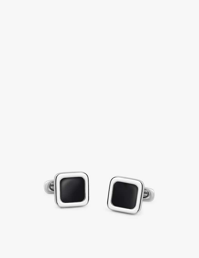 Salvini Gemelli in argento con onice - Forma quadrata - immagine 1 Salvini Gemelli in argento con onice - Forma quadrata - immagine 1