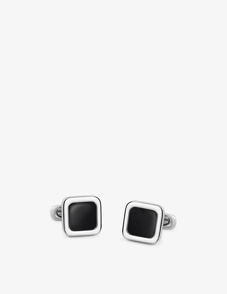 rinascente Salvini Silver cufflinks with onyx - Square shape