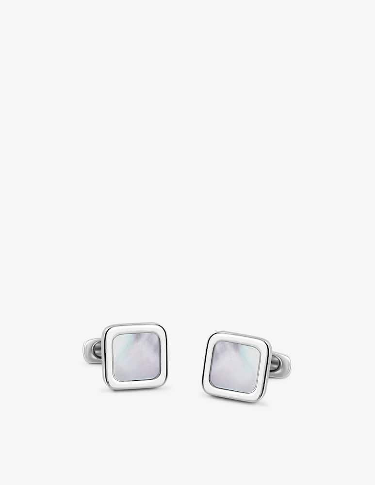 rinascente Salvini Silver cufflinks with mother-of-pearl - Square shape