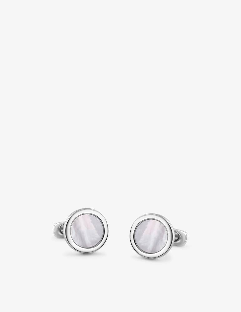 Salvini Gemelli in argento con madreperla - Forma tonda - immagine 1 Salvini Gemelli in argento con madreperla - Forma tonda - immagine 1