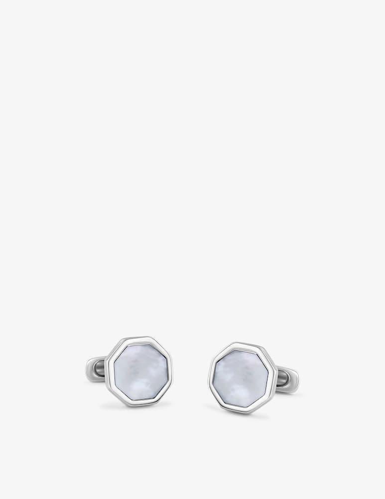 Salvini Gemelli in argento con madreperla - Forma ottagonale - immagine 1 Salvini Gemelli in argento con madreperla - Forma ottagonale - immagine 1