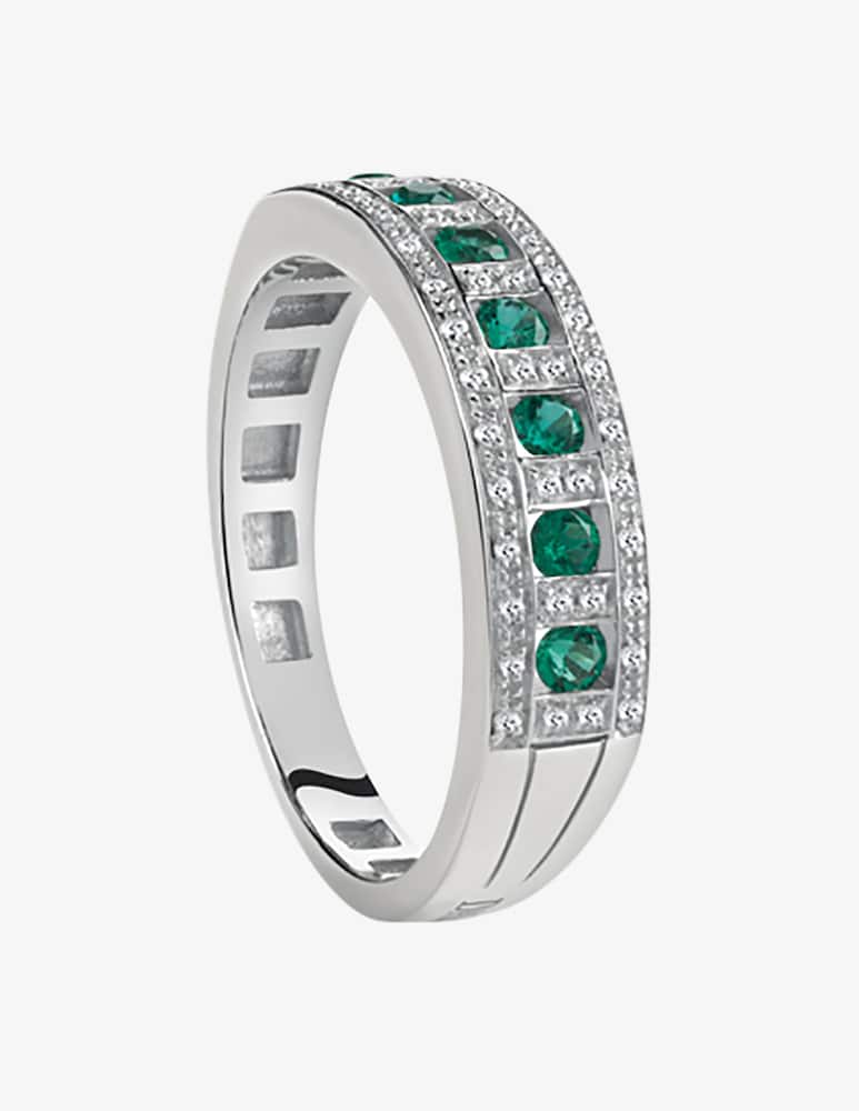 Damiani Anello Belle Époque con diamanti e smeraldi 0.21 Ct. - immagine 1 Damiani Anello Belle Époque con diamanti e smeraldi 0.21 Ct. - immagine 1