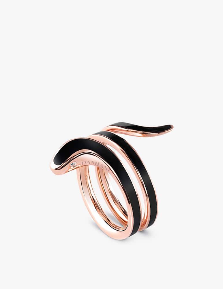Damiani Eden ring in rose gold with diamond - picture 1 Damiani Eden ring in rose gold with diamond - picture 1