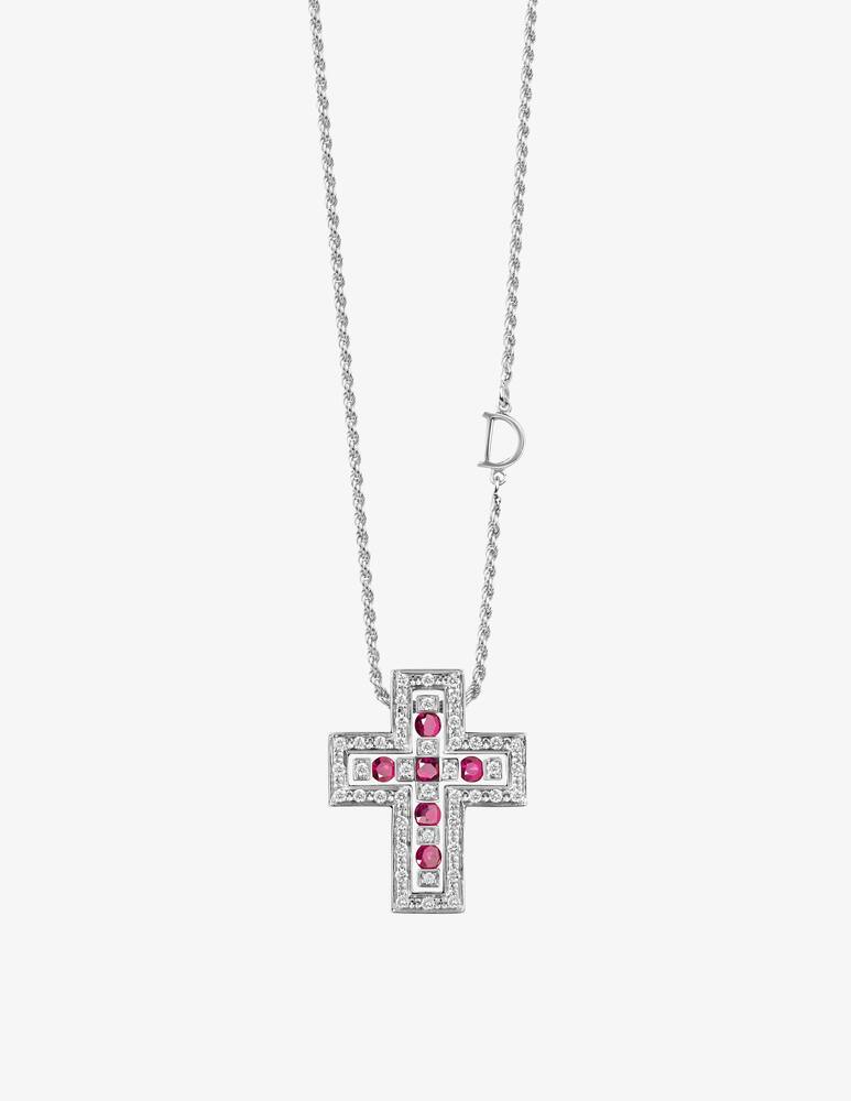 Damiani Collana Belle Époque  con diamanti e rubini 0.42 Ct. - immagine 1