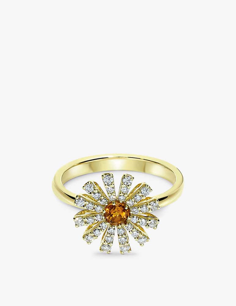 Damiani Margherita ring with citrine quartz and diamonds 0.31 Ct. - picture 1 Damiani Margherita ring with citrine quartz and diamonds 0.31 Ct. - picture 1