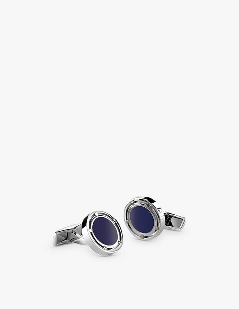 Damiani D.Side cufflinks in gold, steel and lapis - picture 1 Damiani D.Side cufflinks in gold, steel and lapis - picture 1