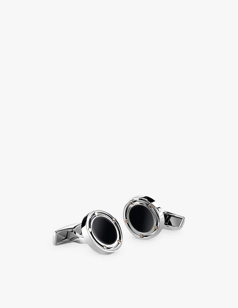 Damiani D.Side cufflinks in gold, steel and onyx - picture 1 Damiani D.Side cufflinks in gold, steel and onyx - picture 1