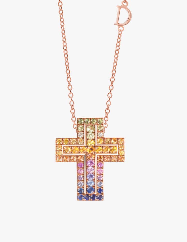 Damiani Belle Époque necklace with rainbow sapphires 1.48 Ct. - picture 1 Damiani Belle Époque necklace with rainbow sapphires 1.48 Ct. - picture 1