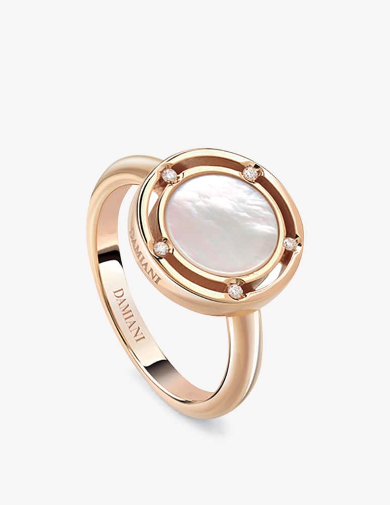 Damiani D.Side ring with mother of pearl and diamonds - picture 1 Damiani D.Side ring with mother of pearl and diamonds - picture 1