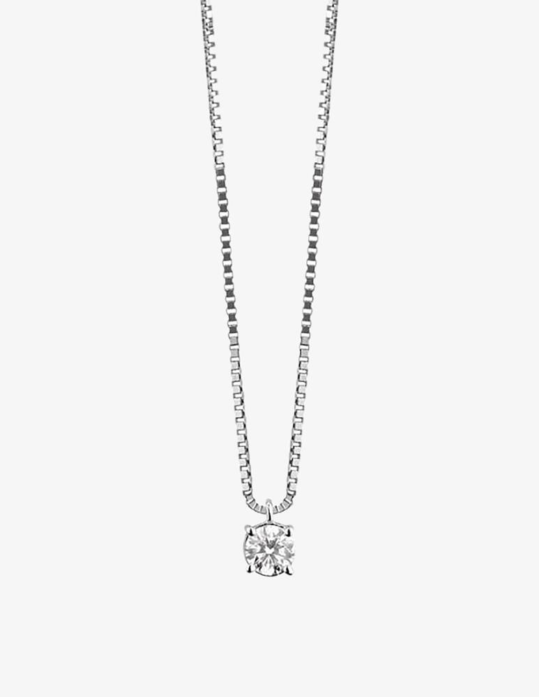 rinascente Damiani Collana Luce in oro bianco con diamante