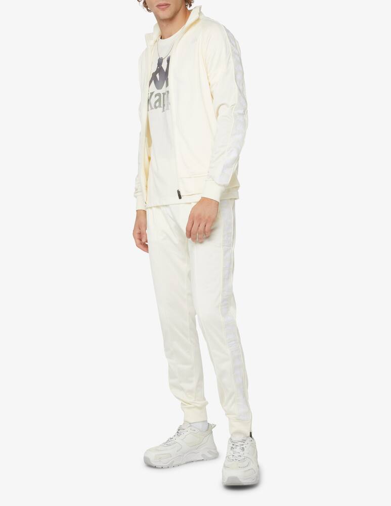 rinascente Kappa Felpa con cerniera banda 222 - Bianco