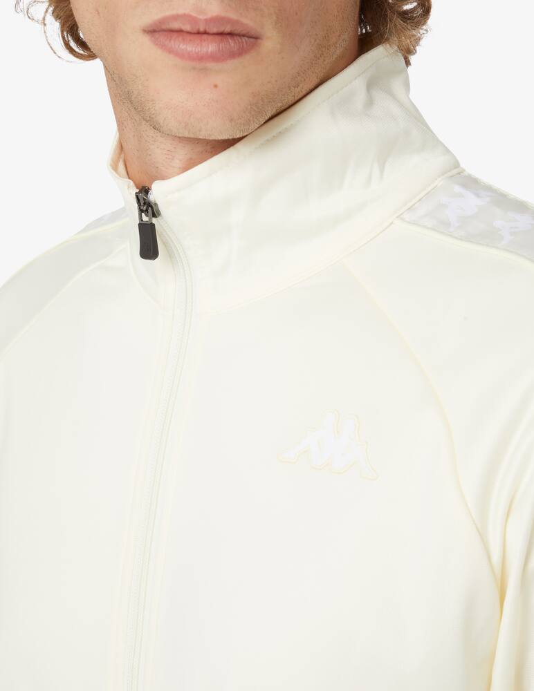 rinascente Kappa Felpa con cerniera banda 222 - Bianco