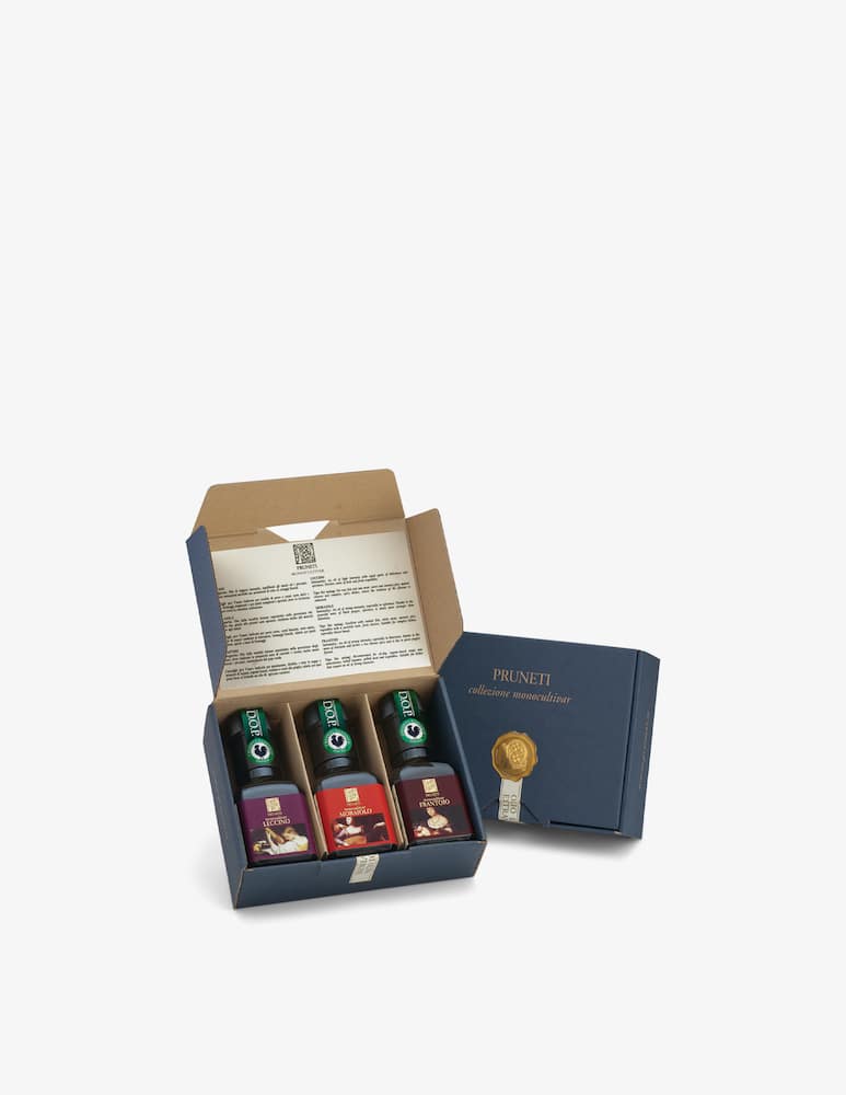 Frantoio Pruneti Pruneti Mignon Olio extra vergine confezione regalo 3x100ml - immagine 1 Frantoio Pruneti Pruneti Mignon Olio extra vergine confezione regalo 3x100ml - immagine 1