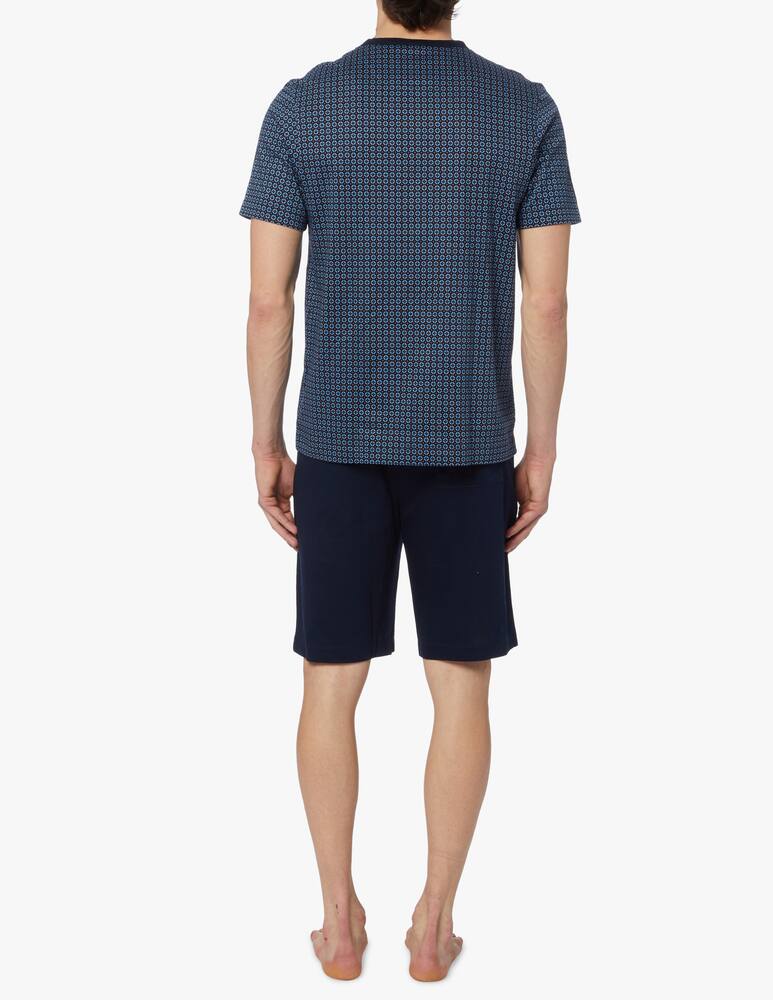 rinascente Perofil Jersey pajamas with short serafino tie