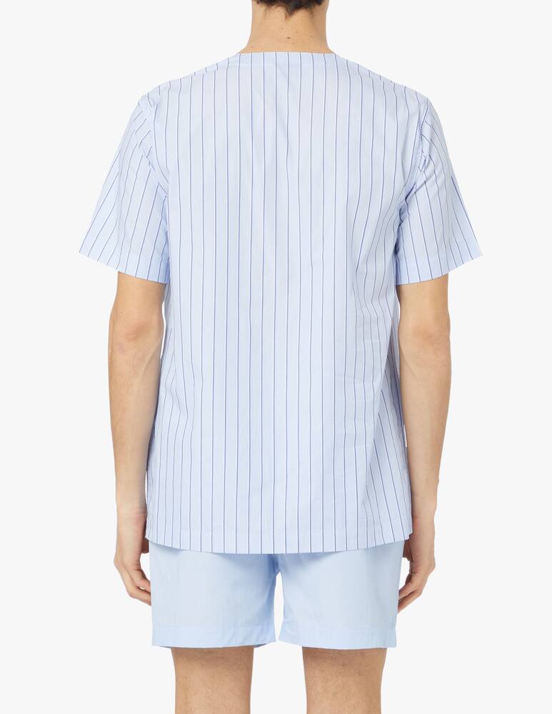 rinascente Perofil Pigiama aperto popeline corto - azzurro