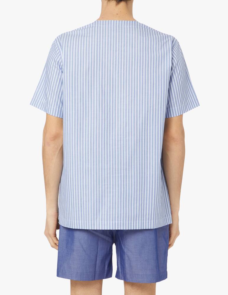 rinascente Perofil Short popeline open pajamas - blue