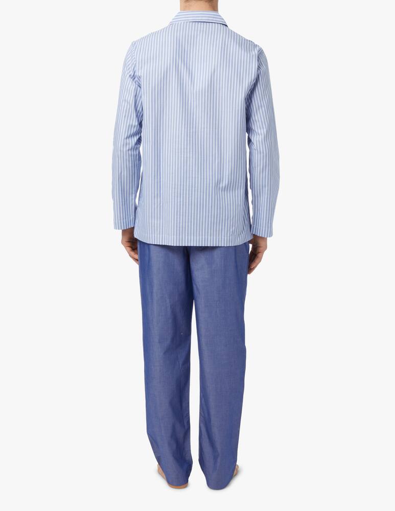 rinascente Perofil Popeline open pajamas - blue