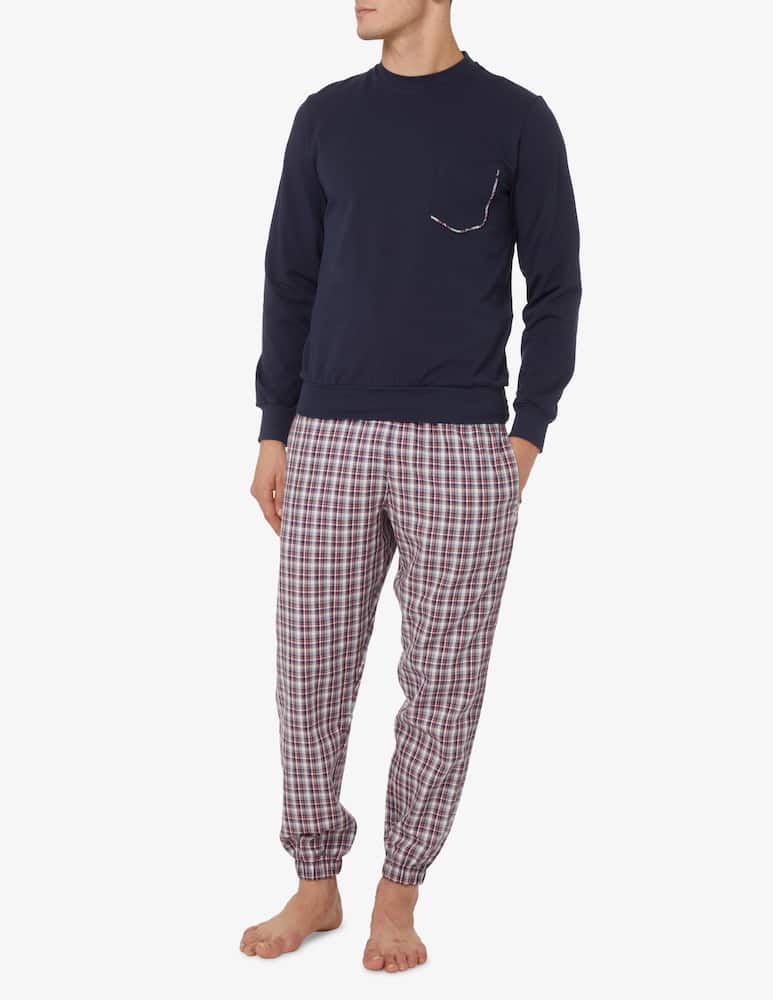 rinascente Perofil Crewneck flannel pajama - Multicolor