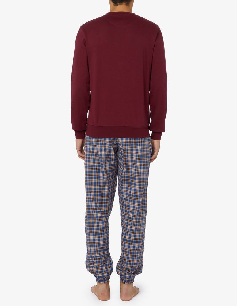 rinascente Perofil Interlock & flannel round neck pajamas