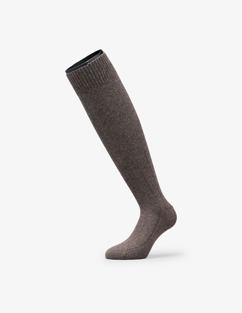 Perofil Calza lunga a coste in cashmere - immagine 1 Perofil Calza lunga a coste in cashmere - immagine 1