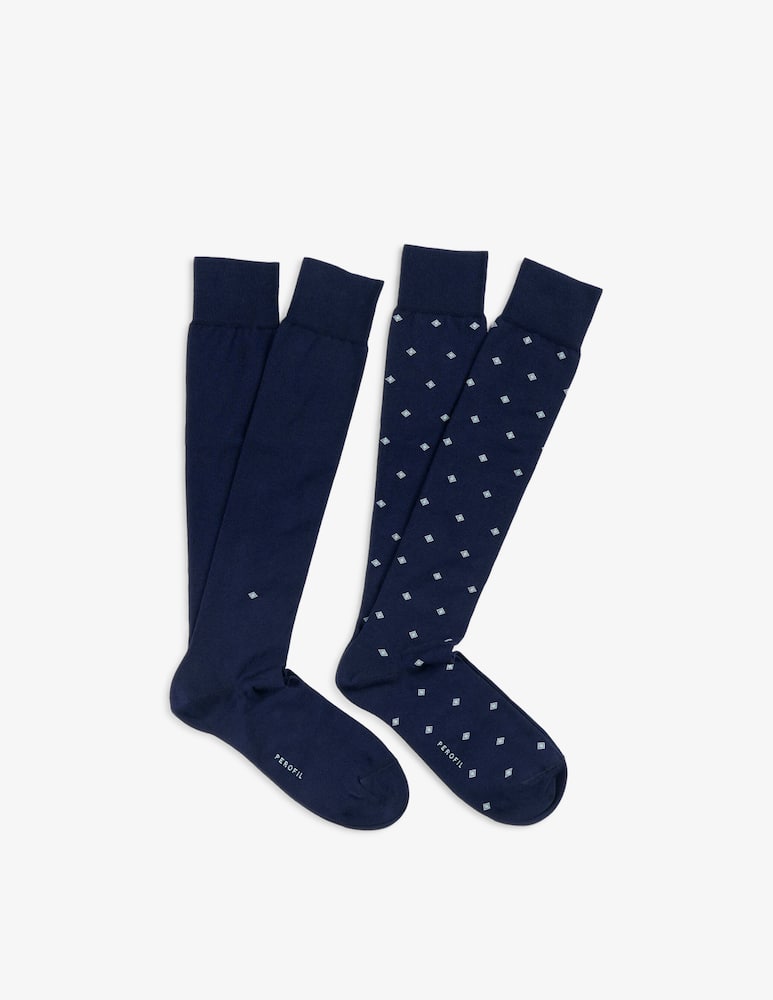 rinascente Perofil Geometric long socks set
