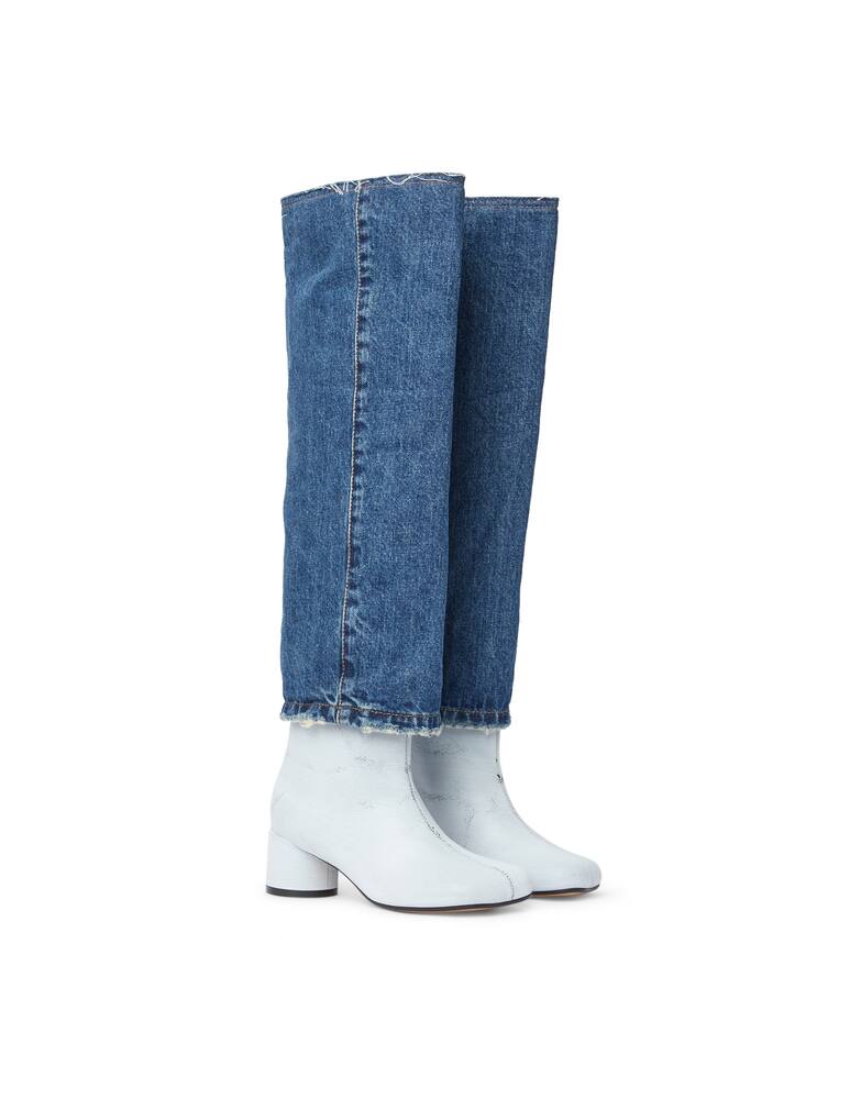 rinascente MM6 Maison Margiela Stivali con tacco e gambale di jeans