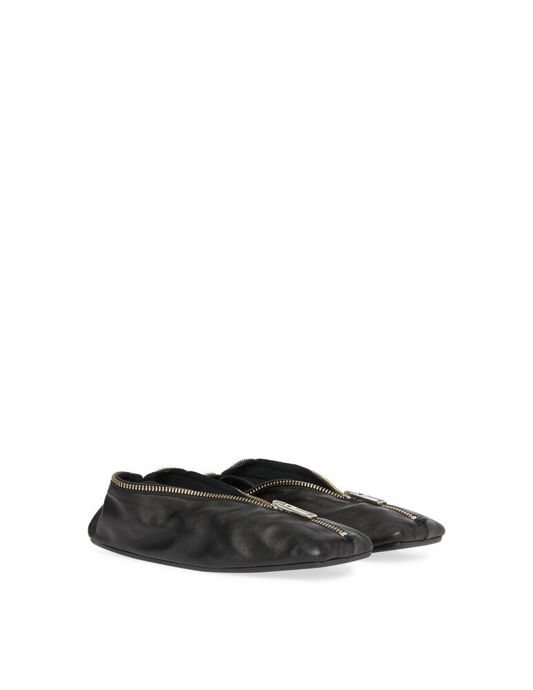 rinascente MM6 Maison Margiela Ballerine in pelle con zip