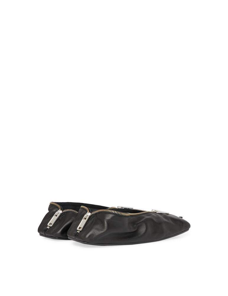 rinascente MM6 Maison Margiela Ballerine in pelle con zip