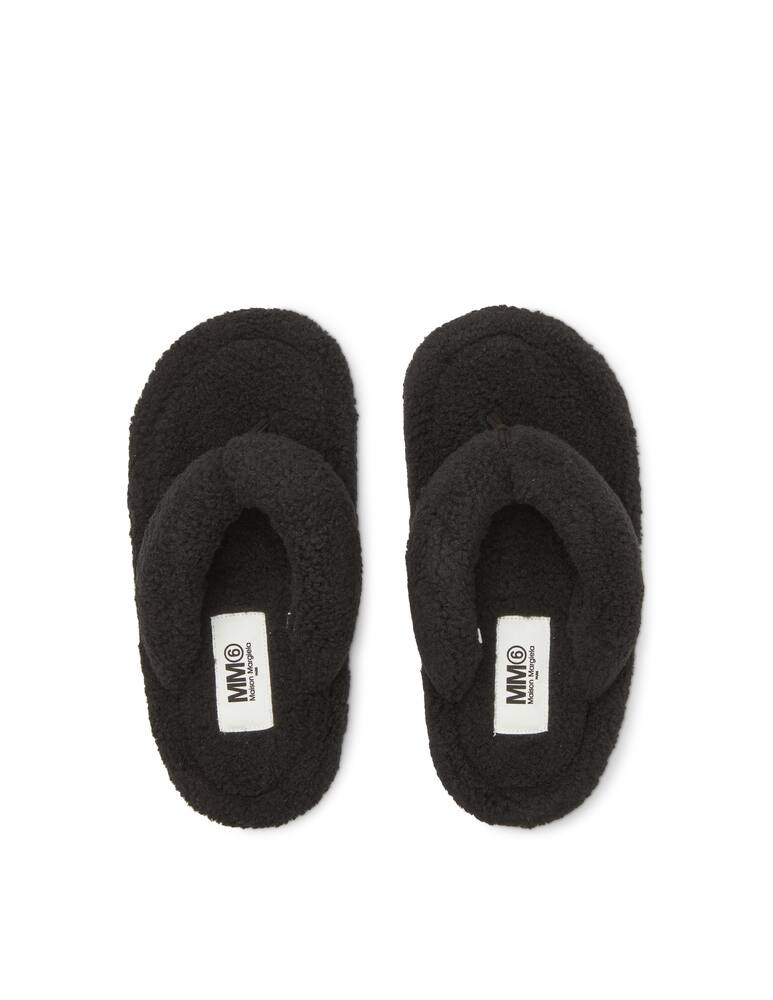 rinascente MM6 Maison Margiela Ciabattina in pelliccia sintetica