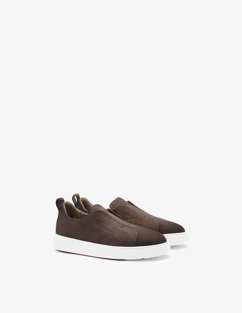 rinascente Santoni Slip-on in pelle nabuk
