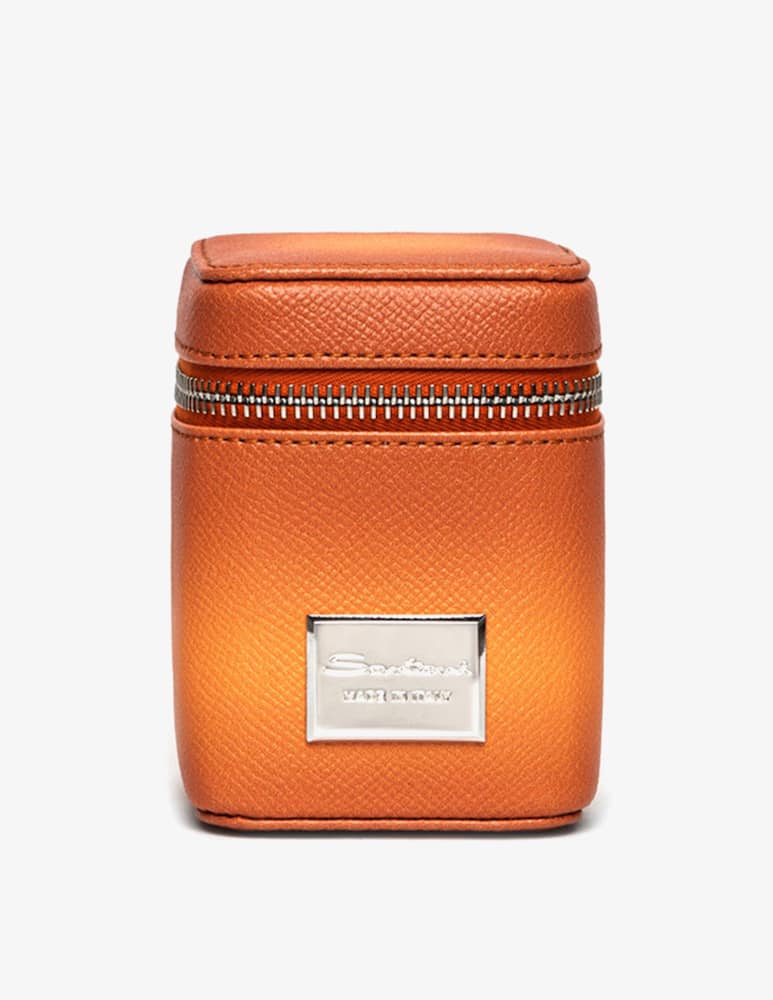rinascente Santoni Astuccio carte da gioco in pelle saffiano