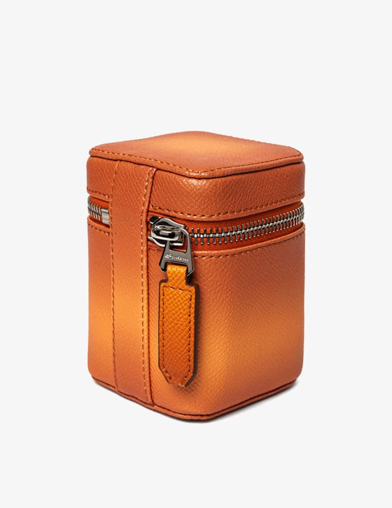 rinascente Santoni Astuccio carte da gioco in pelle saffiano