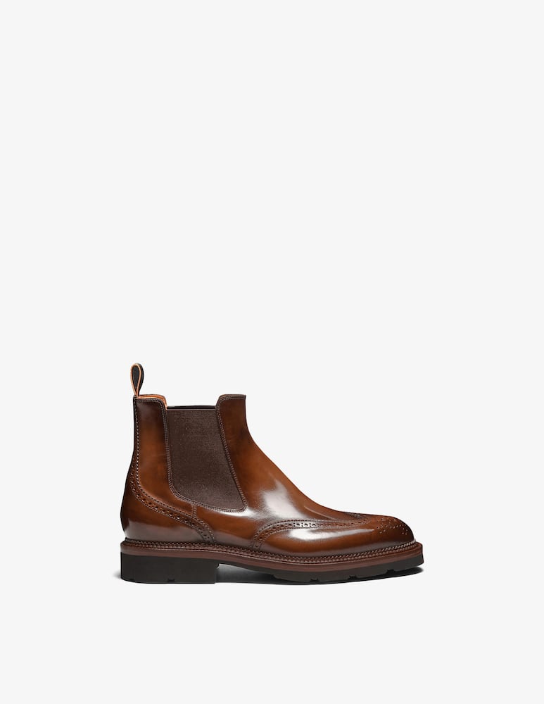 Santoni Chelsea brogue in pelle - immagine 1 Santoni Chelsea brogue in pelle - immagine 1