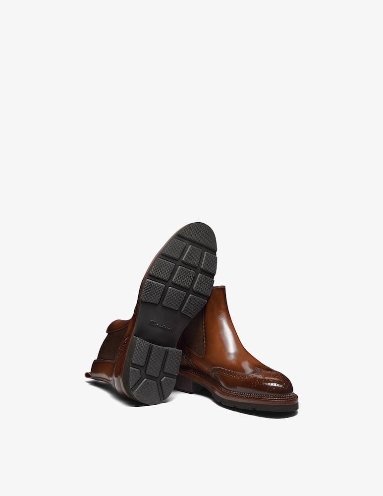 Santoni Chelsea brogue in pelle - immagine 6 Santoni Chelsea brogue in pelle - immagine 6