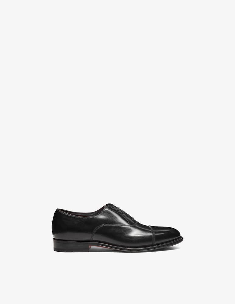 Santoni Cap toe leather derby shoes - picture 1