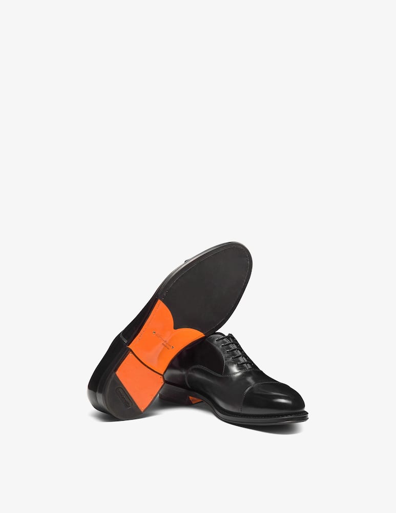 Santoni Cap toe leather derby shoes - picture 5