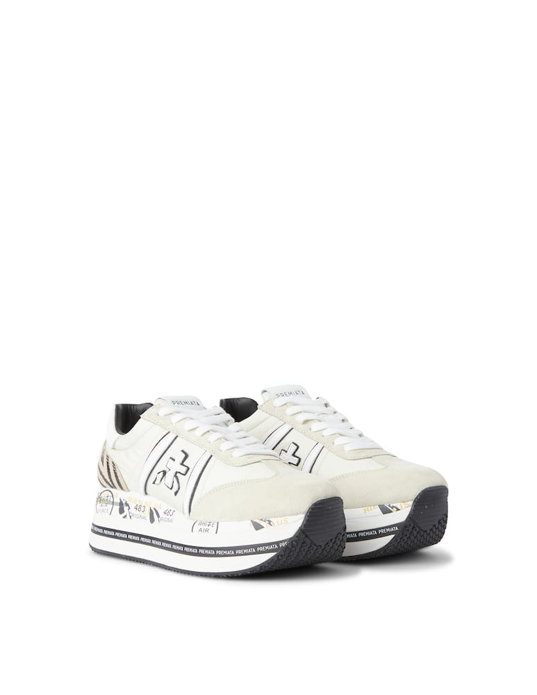 rinascente Premiata Beth low-top platform sneakers - beige