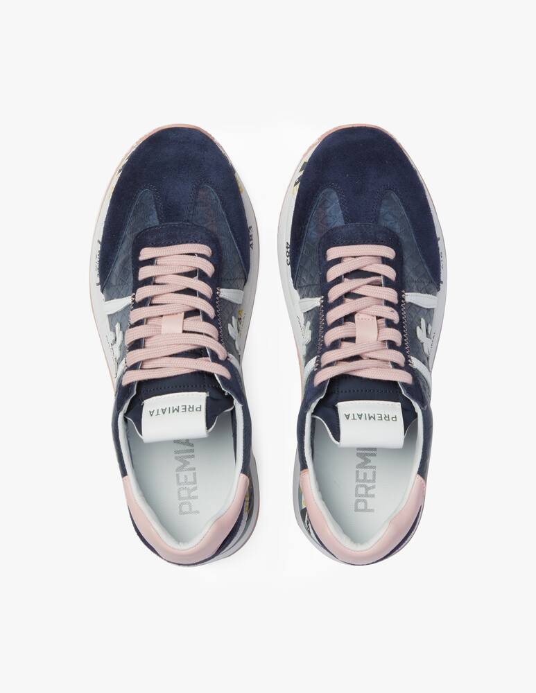 rinascente Premiata Conny low-top suede sneakers - blue