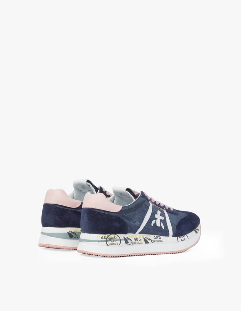 rinascente Premiata Conny low-top suede sneakers - blue