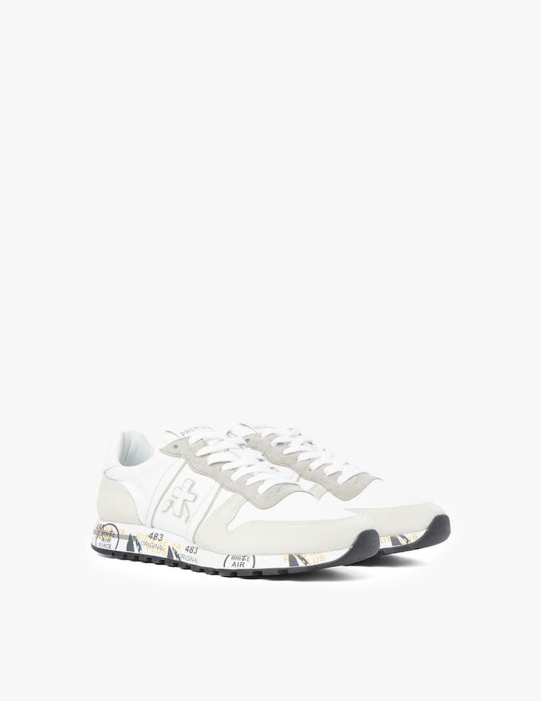 rinascente Premiata Eric nylon suede sneakers - white