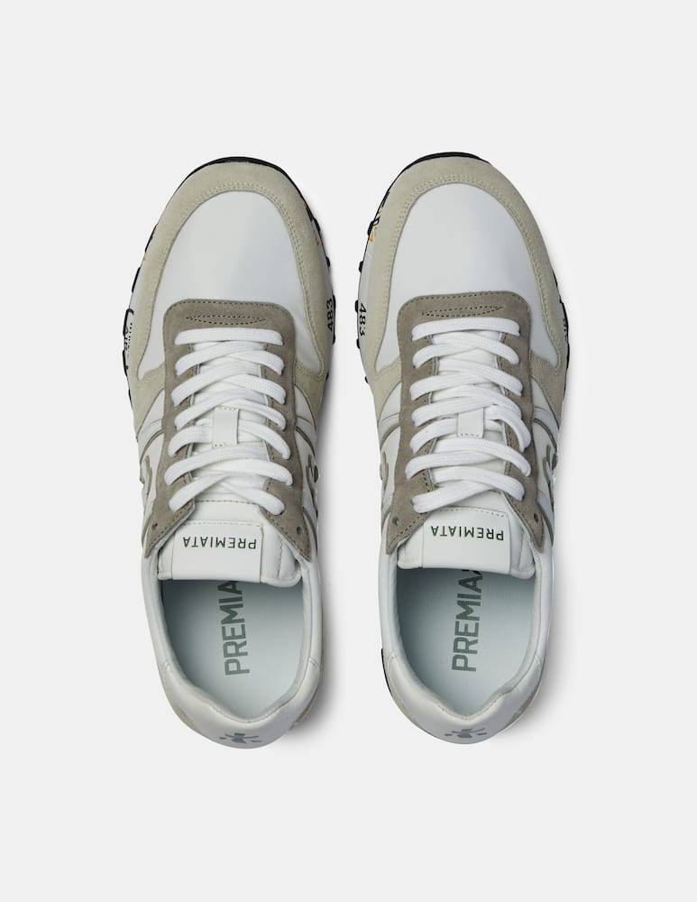 rinascente Premiata Eric nylon suede sneakers - white