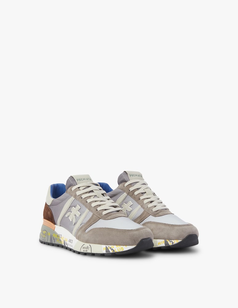 rinascente Premiata Lander nylon suede degrade sneakers - grey