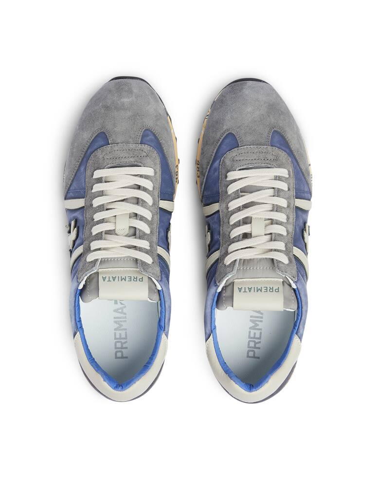 rinascente Premiata Lucy heritage nylon suede sneakers - blue