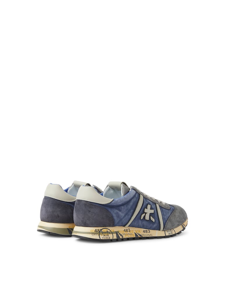 rinascente Premiata Lucy heritage nylon suede sneakers - blue